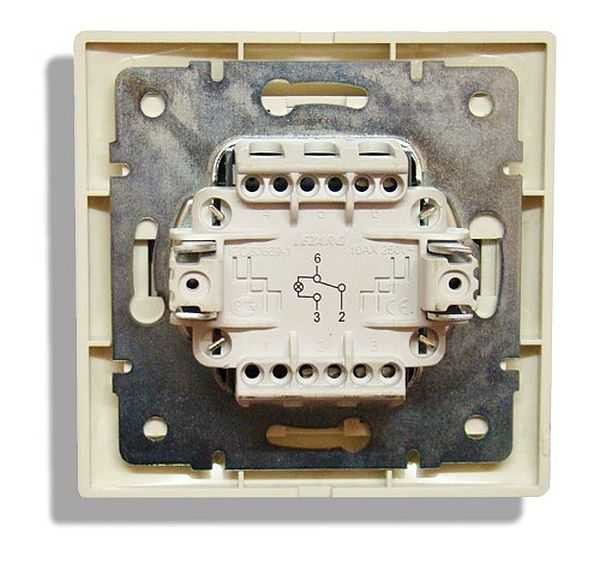 схема расключения проходного выключателя двухклавишного